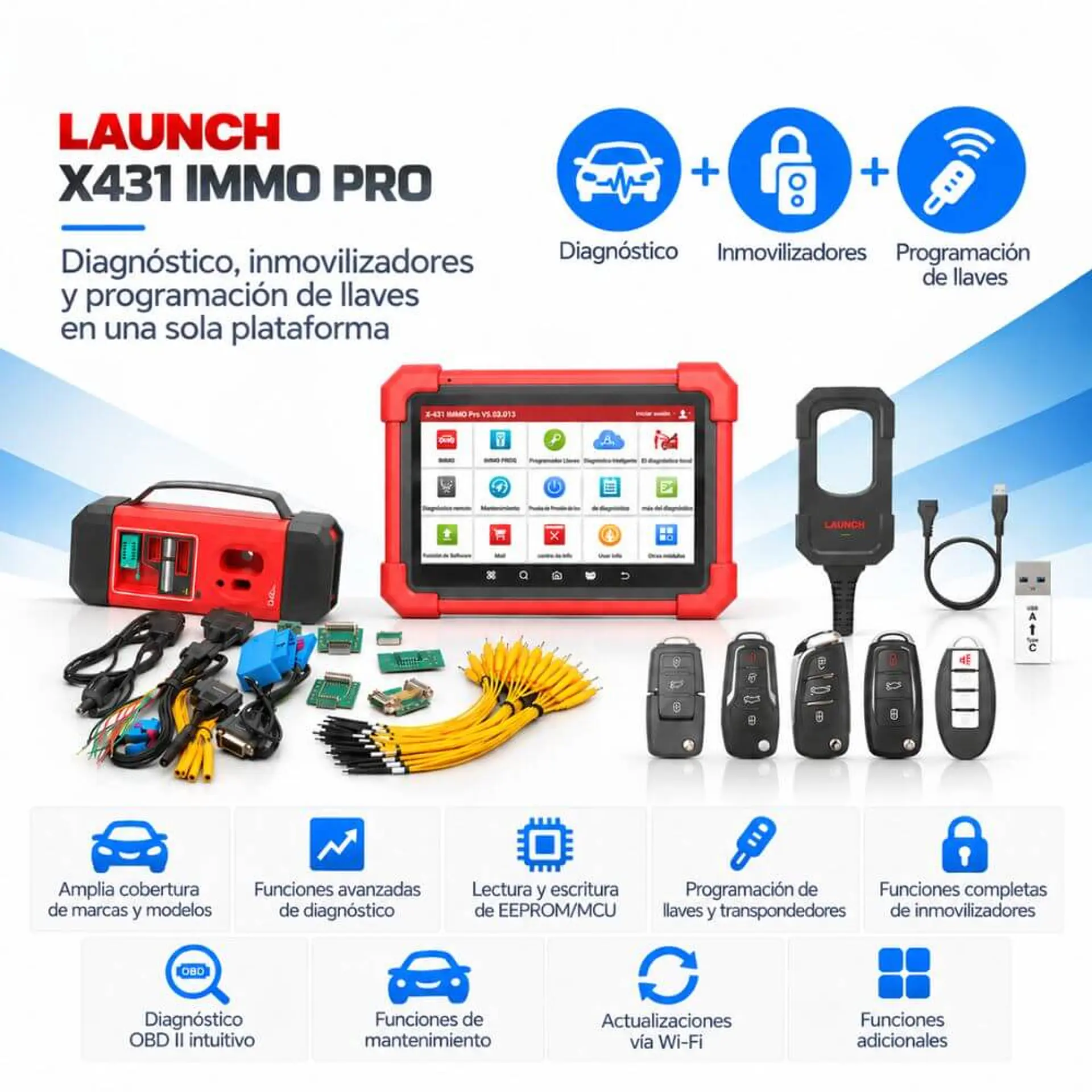 Escáner Launch X431 IMMO PRO - 3 en 1