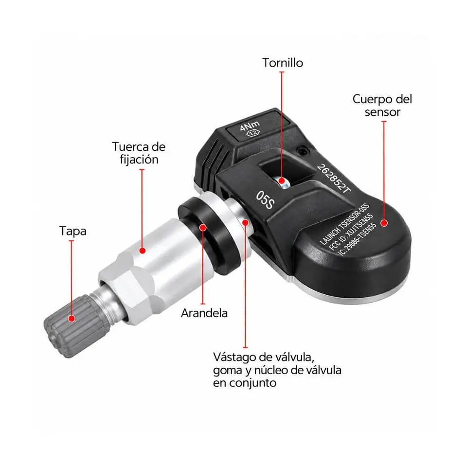 Sensor TPMS Universal Launch TSENSOR-05S - Pack 10 Unids.