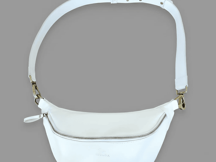 Cartera Riñonera Isolda Blanco Essential – Cuero Premium 2