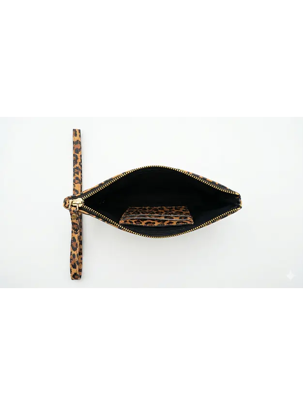 Clutch, cartera de mano de cuero Isolda - Cuero 3