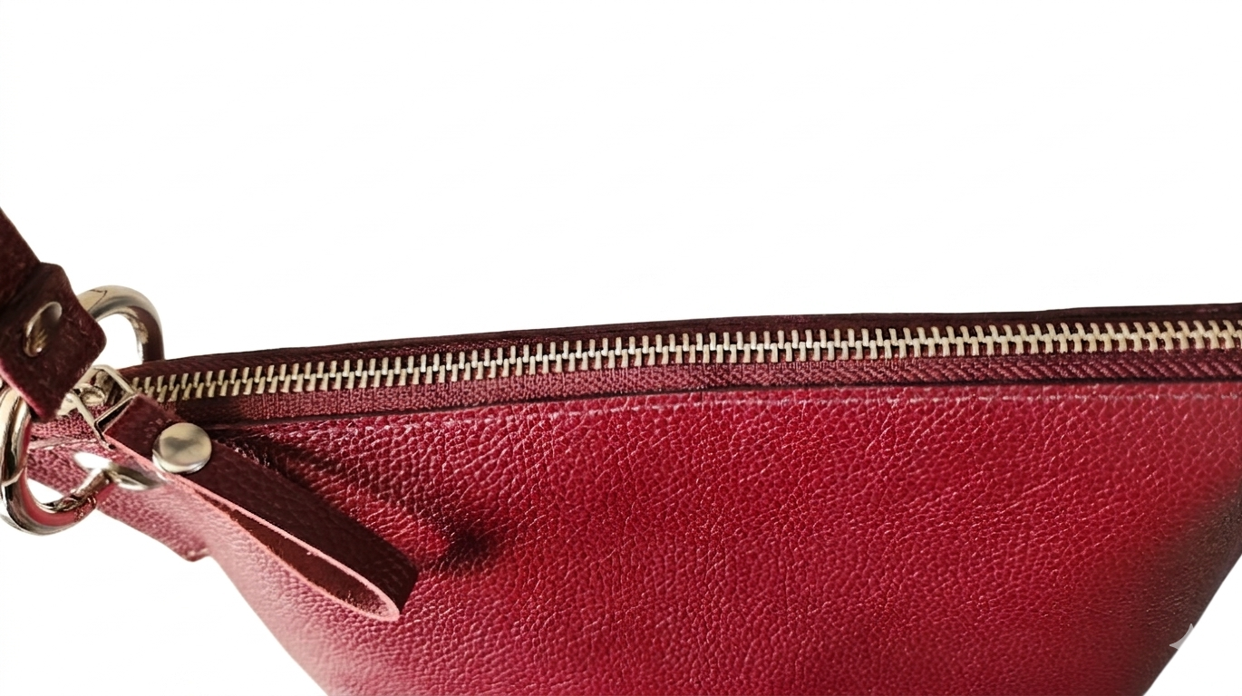 Cartera Colibrí  - Color Burdeo - Cuero LWG - Hecho a mano 4