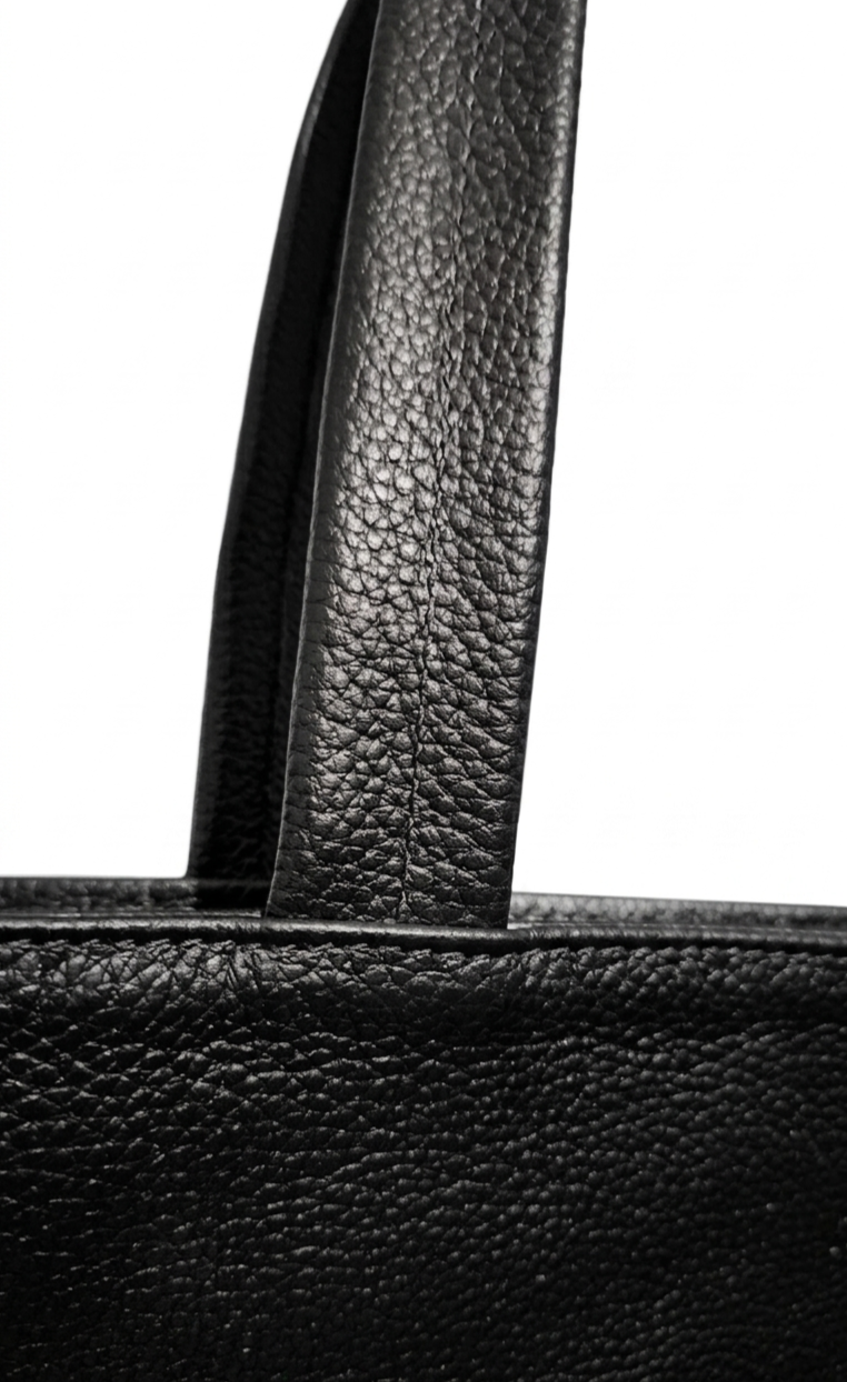 Tote Colibrí - Color Negro - Cuero LWG - Hecho a mano 6