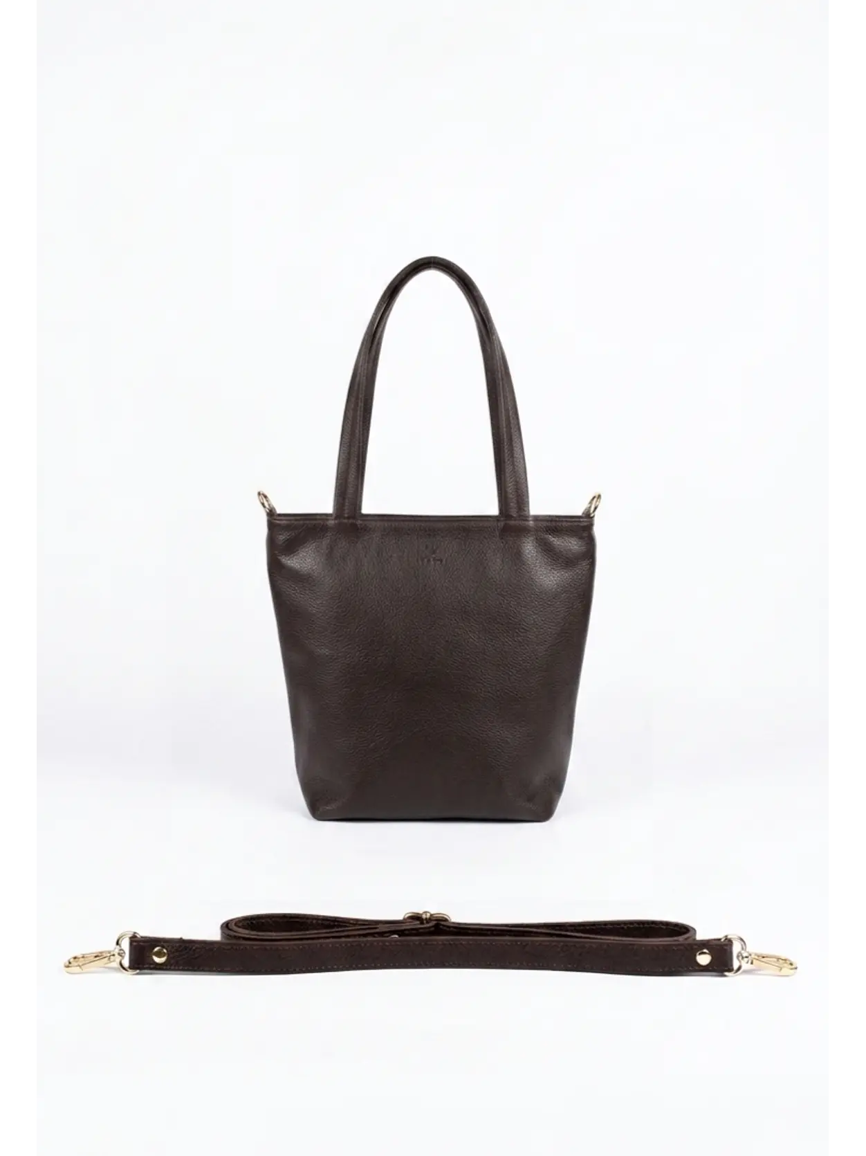 Tote Colibrí Chocolate - Cuero LWG - Hecho a mano  1