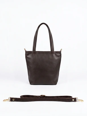 Tote Colibrí Chocolate - Cuero LWG - Hecho a mano 