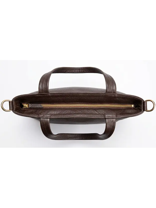 Tote Colibrí Chocolate - Cuero LWG - Hecho a mano  3