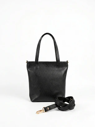 Tote Colibrí - Negro Cuero LWG - Hecho a mano