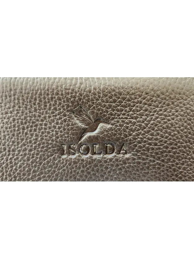 Clutch, cartera de mano Isolda Chocolate - Cuero LWG - Hecho a mano 5