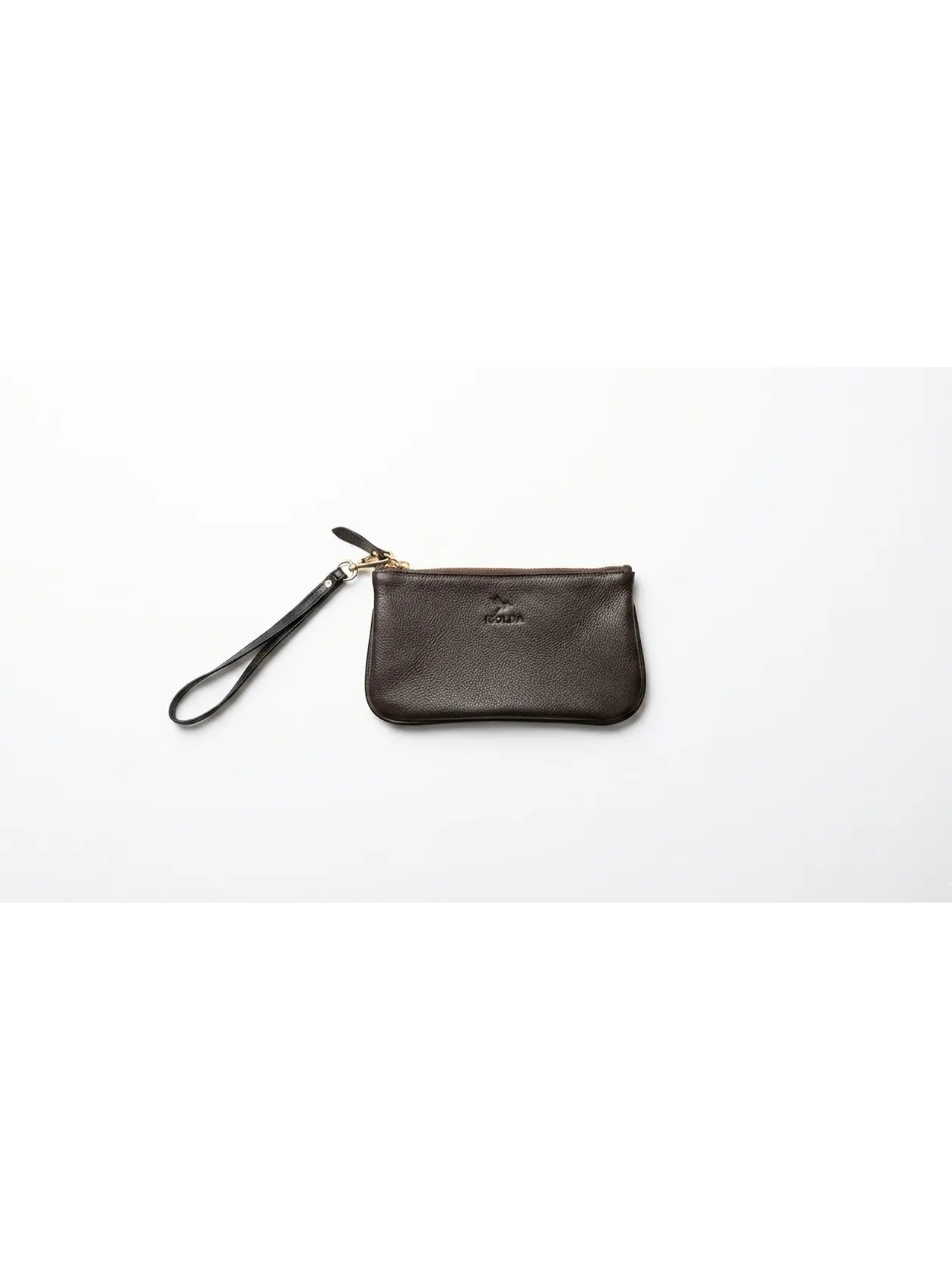 Clutch, cartera de mano Isolda Chocolate - Cuero LWG - Hecho a mano 1