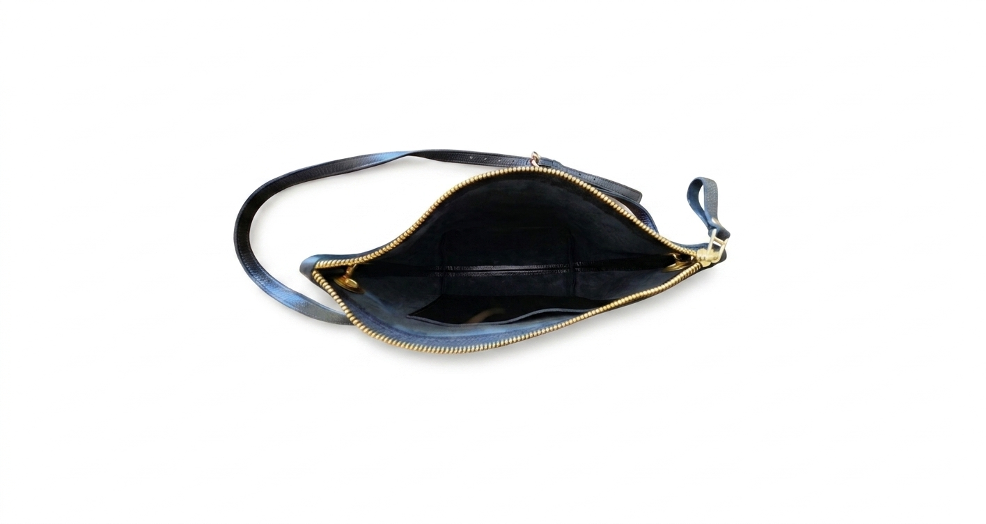 Cartera Colibrí - Color Negro - Cuero LWG - Hecho a mano 6