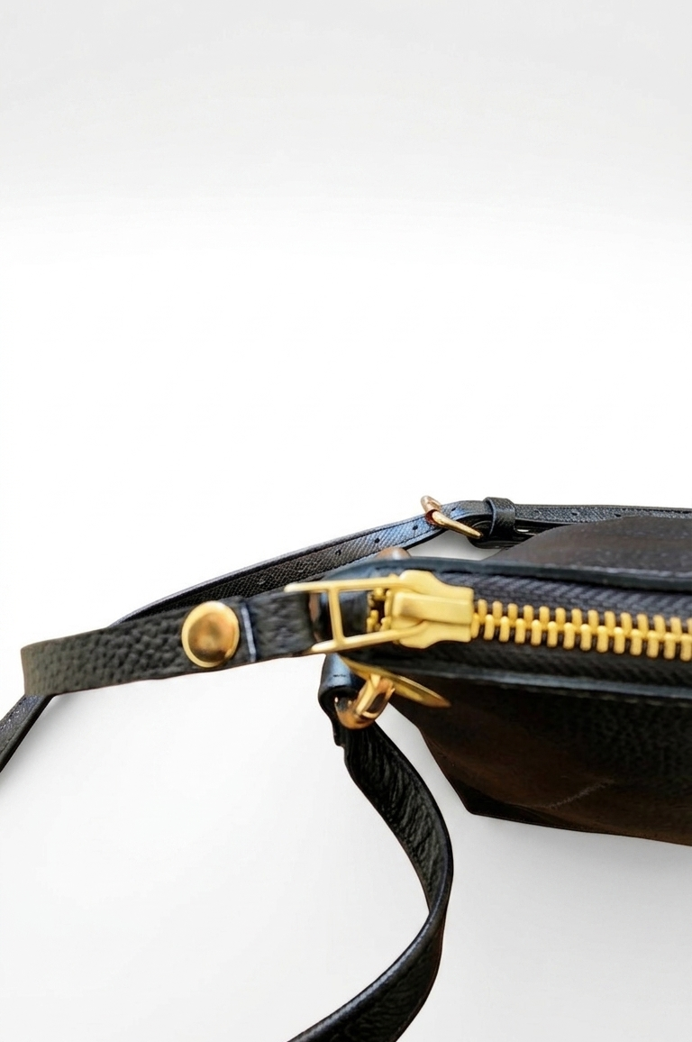 Cartera Colibrí - Color Negro - Cuero LWG - Hecho a mano 5