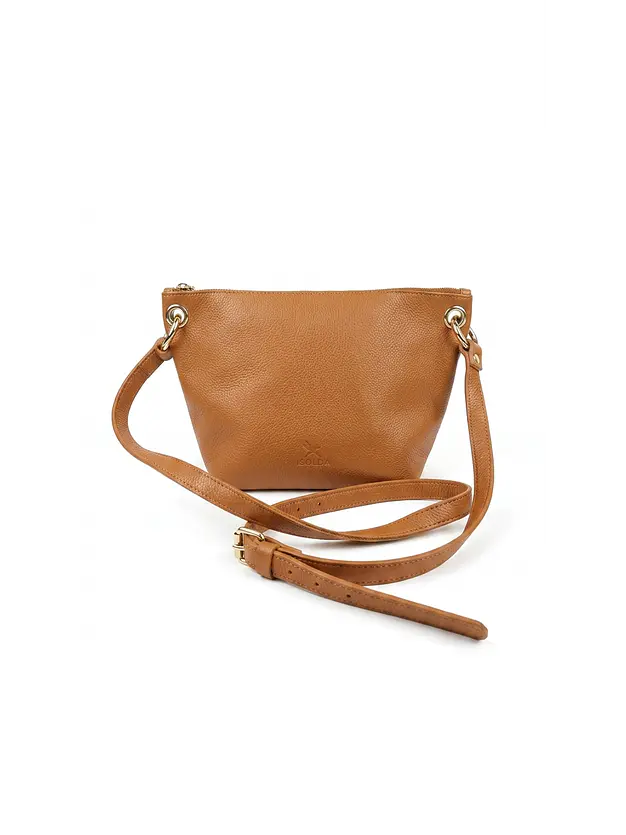 Cartera Isolda Caramelo - Cuero LWG - Hecho a mano 1