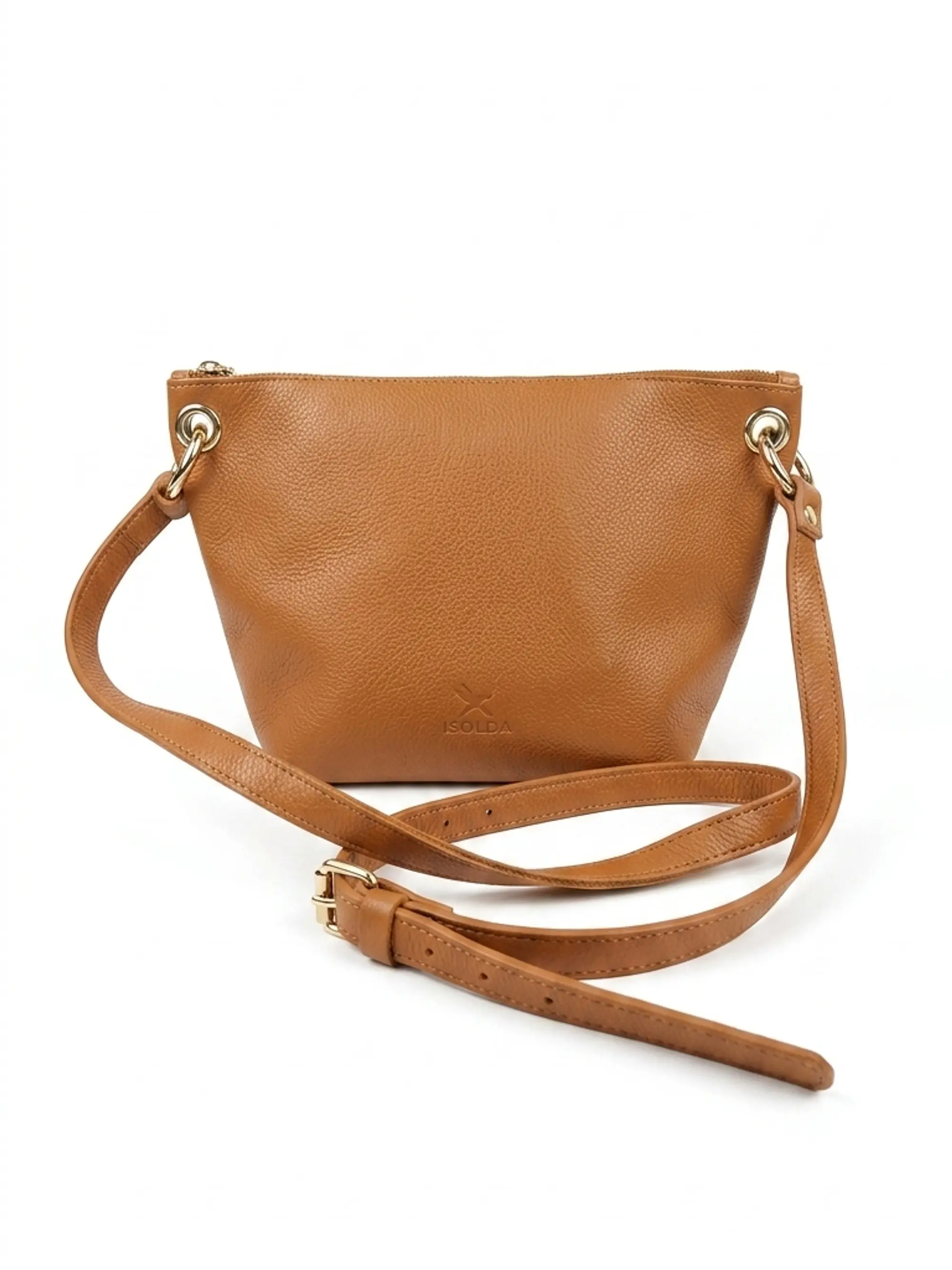 Cartera Isolda Caramelo - Cuero LWG - Hecho a mano 1