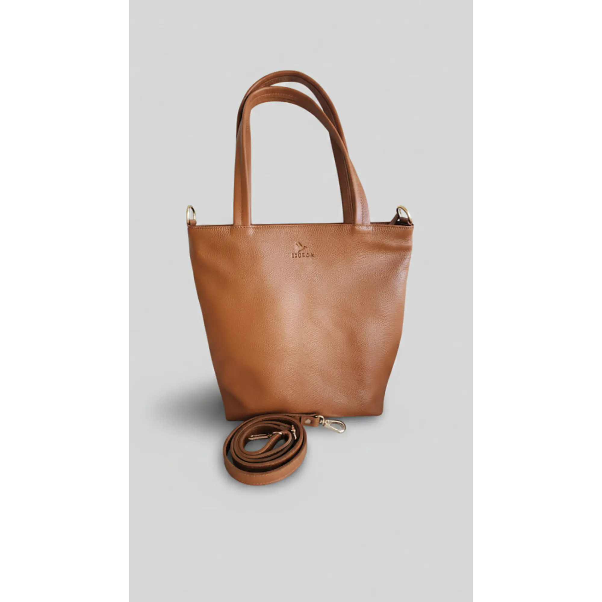 Tote Colibrí - Caramelo Cuero LWG - Hecho a mano 2