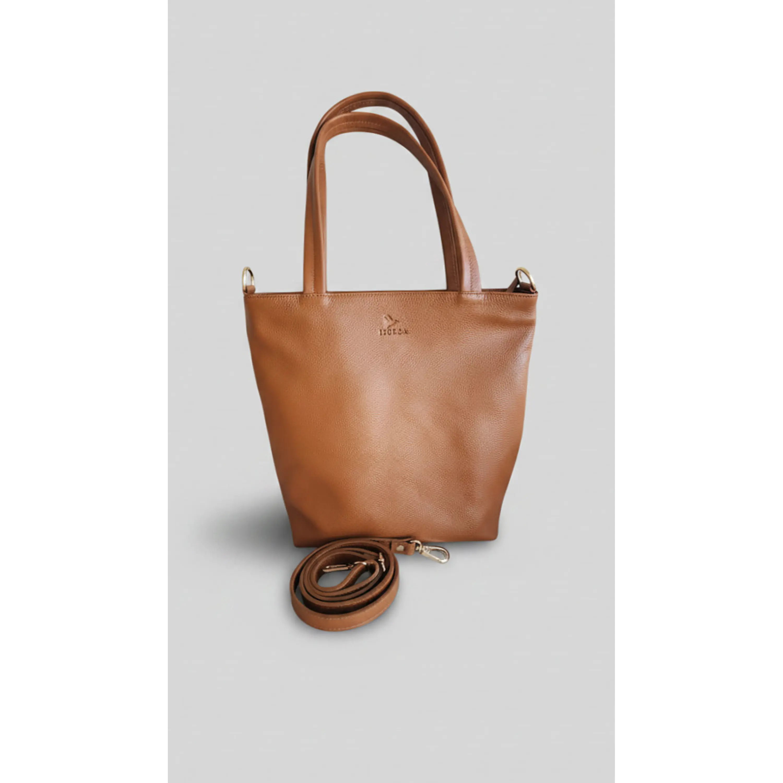 Tote Colibrí - Caramelo Cuero LWG - Hecho a mano 2