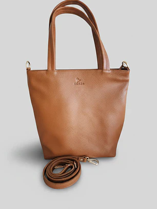Tote Colibrí  Caramelo - Cuero LWG - Hecho a mano