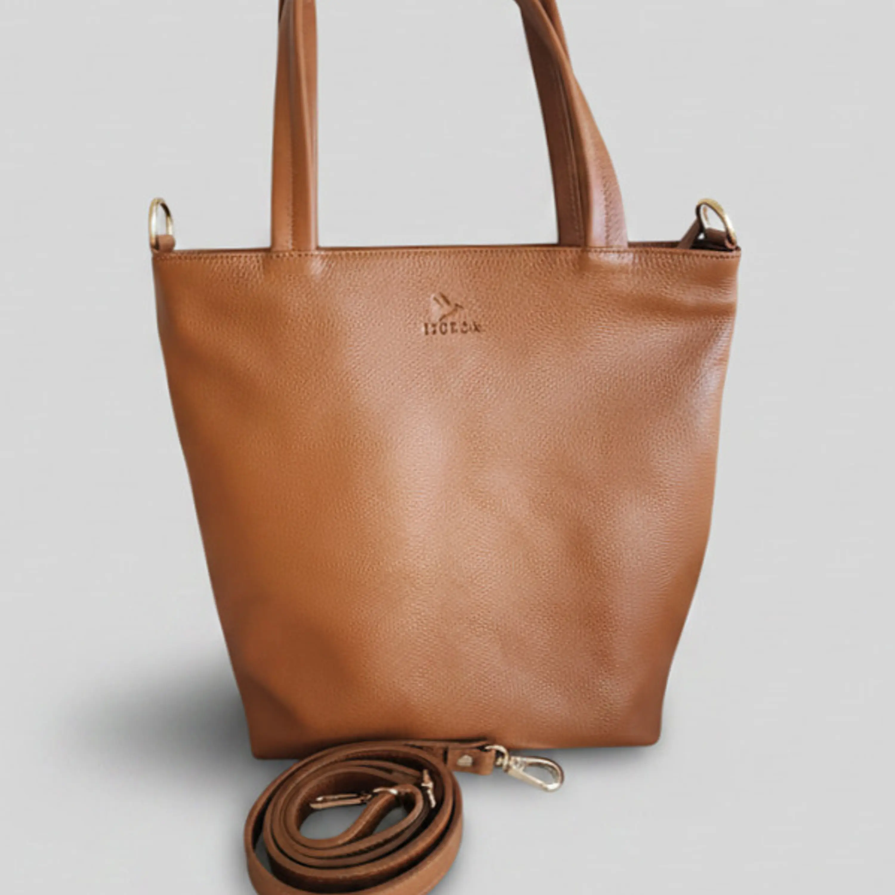 Tote Colibrí  Caramelo - Cuero LWG - Hecho a mano 1