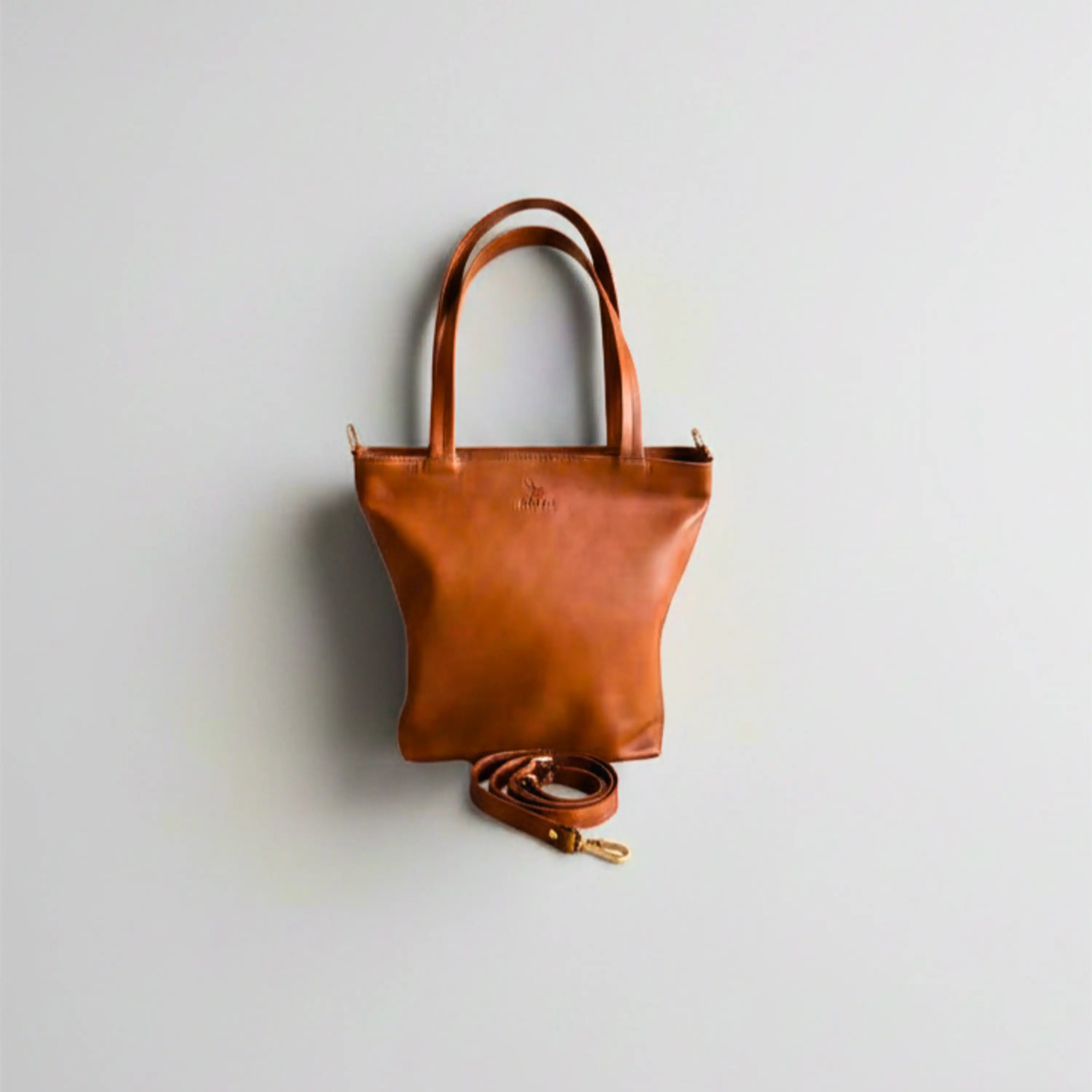 Tote Colibrí - Caramelo Cuero LWG - Hecho a mano 1