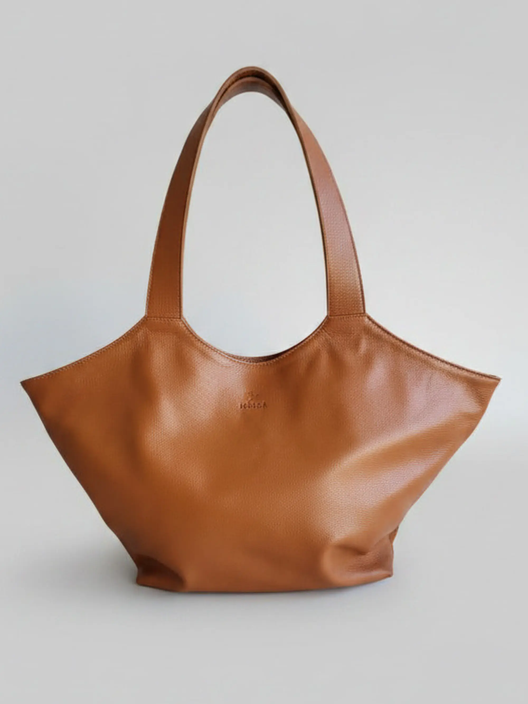 Shopper Isolda Caramelo - Cuero LWG - Hecho a mano 1