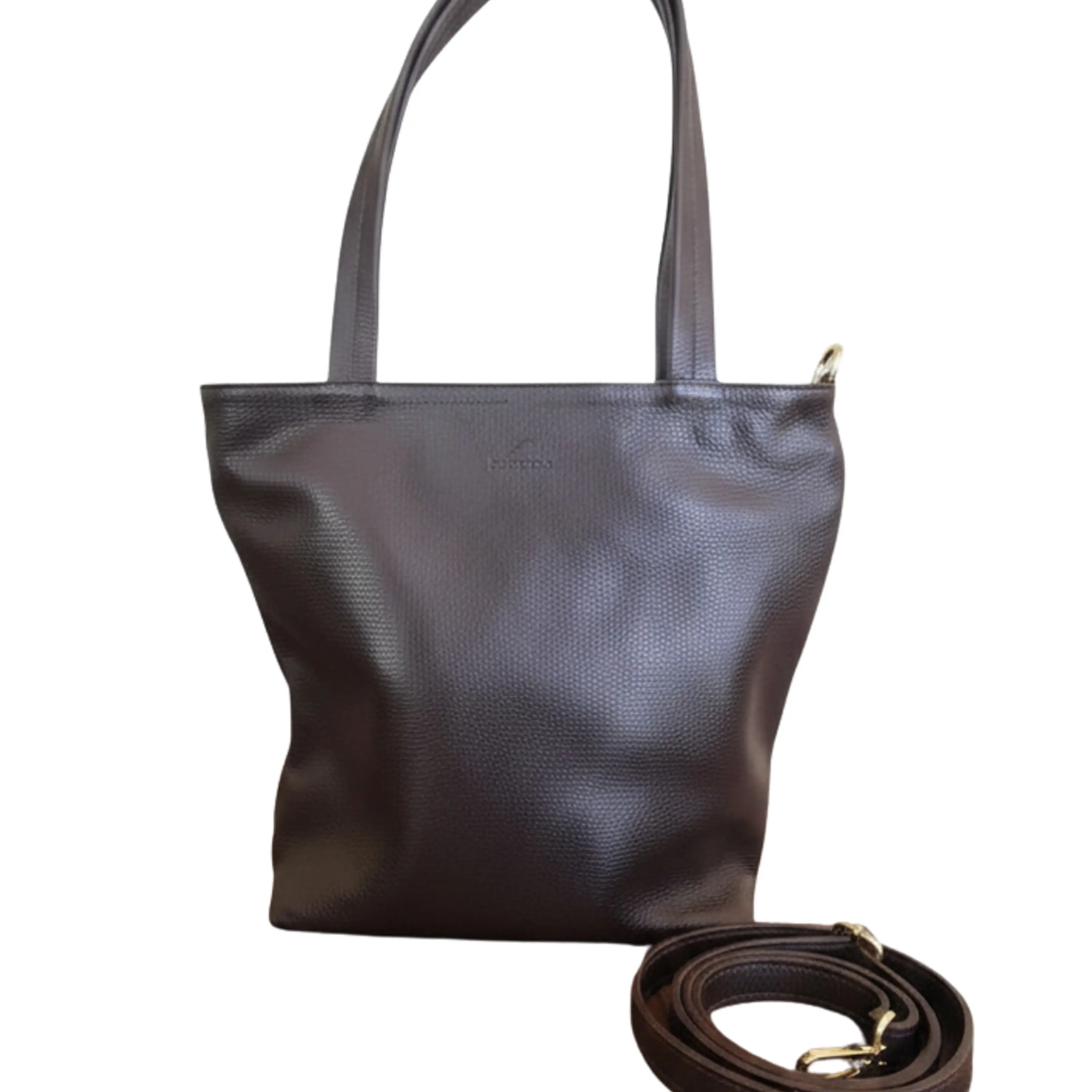 Tote Colibrí Chocolate - Cuero LWG - Hecho a mano  2