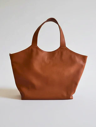 Shopper Isolda Color Caramelo - Extra Large - Cuero LWG - Hecho a mano