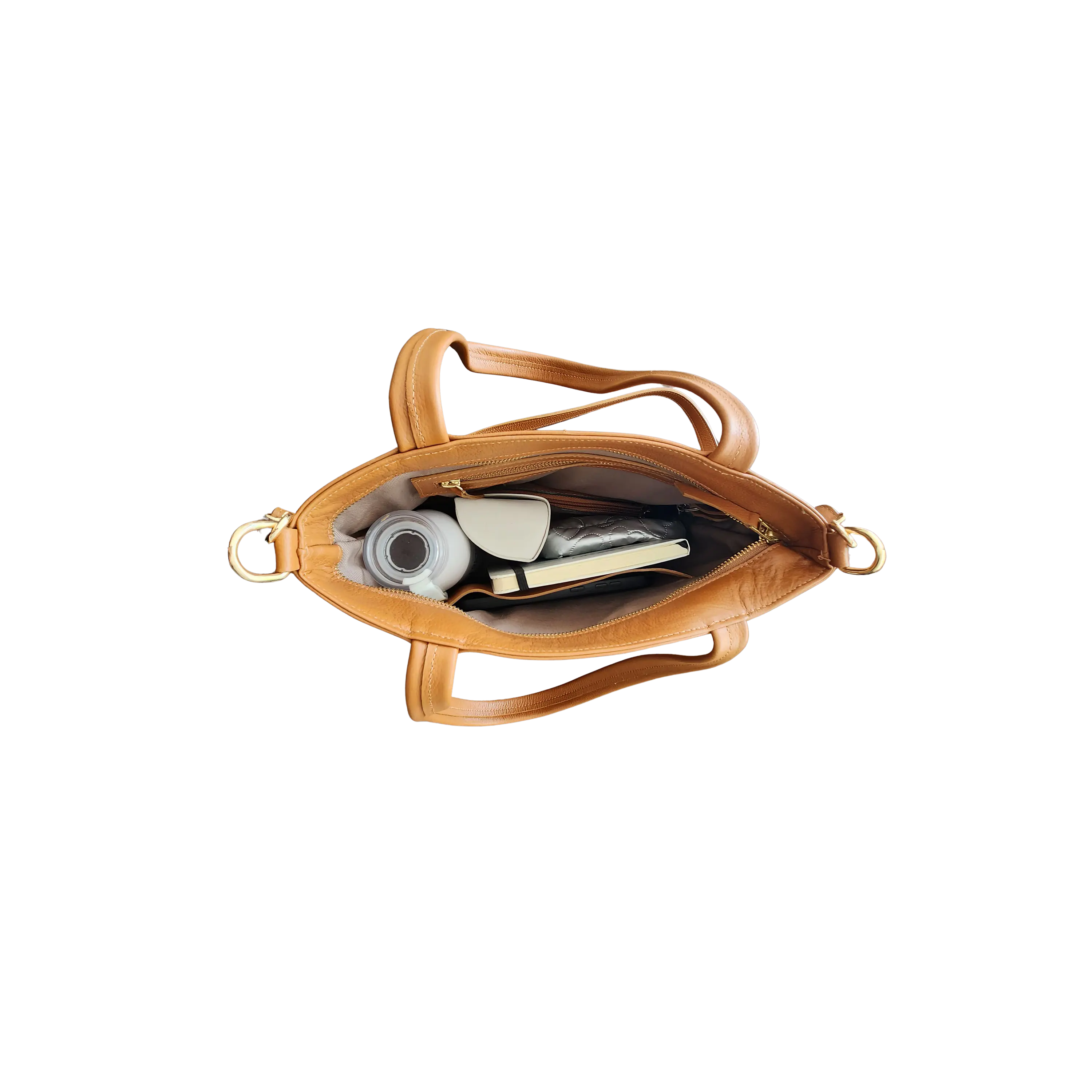 Tote Colibrí - Caramelo Cuero LWG - Hecho a mano 4