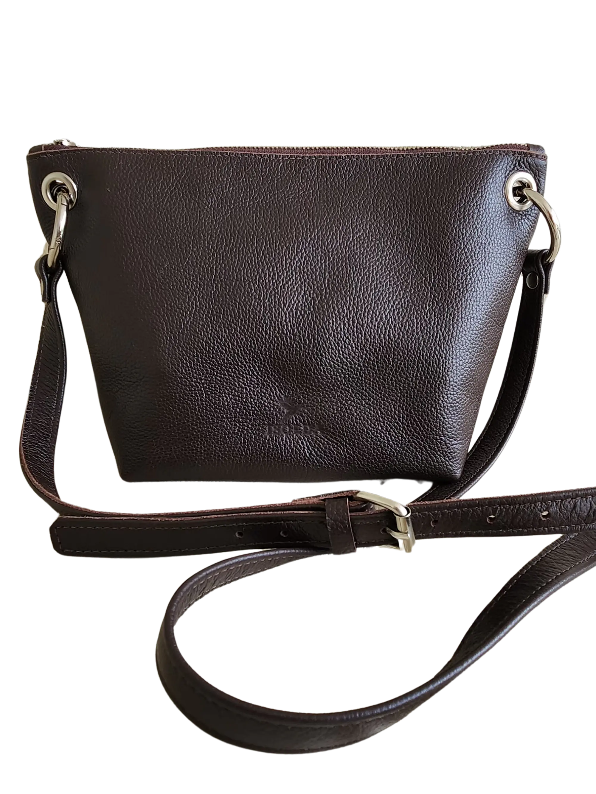 Cartera Isolda Chocolate - Cuero LWG - Hecho a mano 1