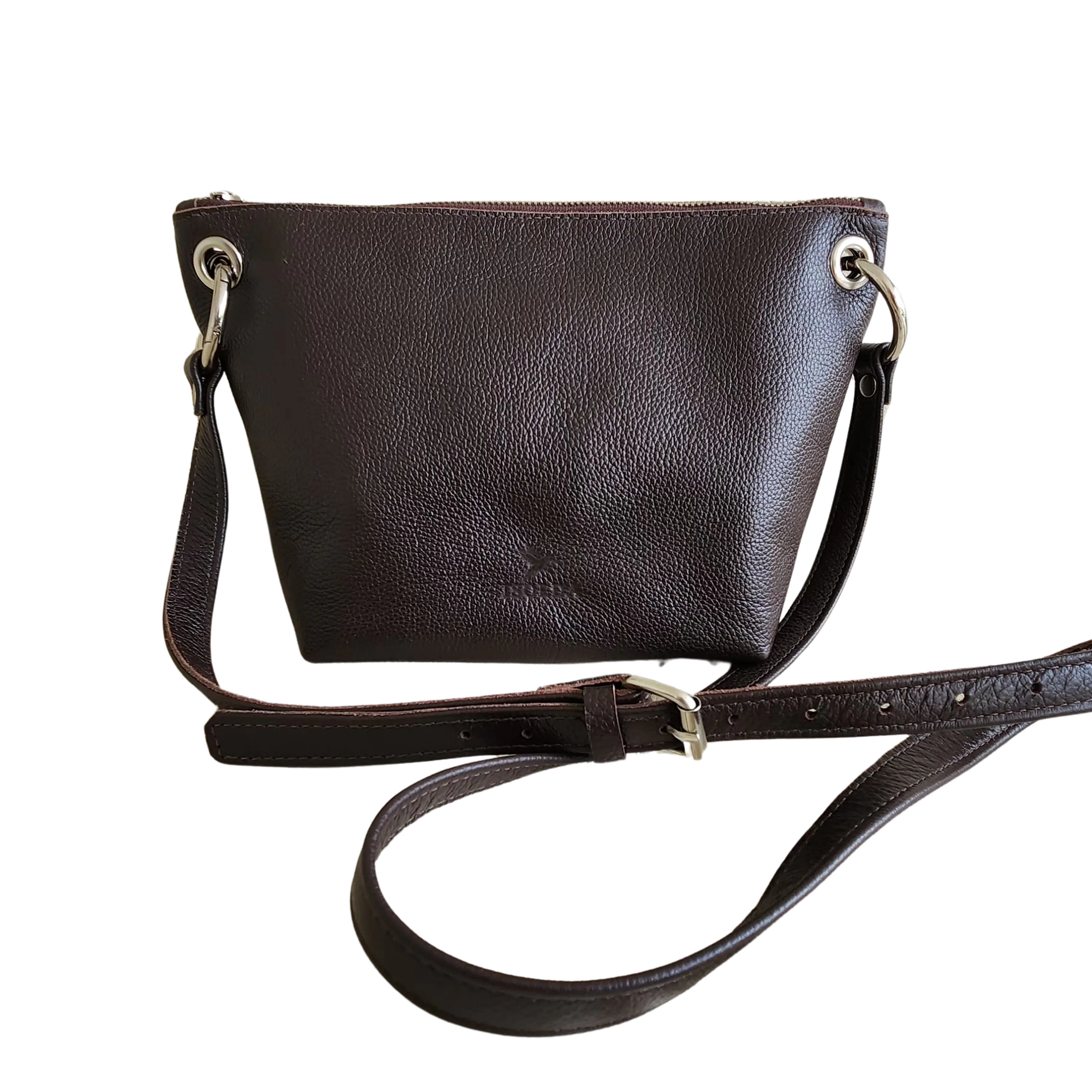 Cartera Isolda Chocolate - Cuero LWG - Hecho a mano 1