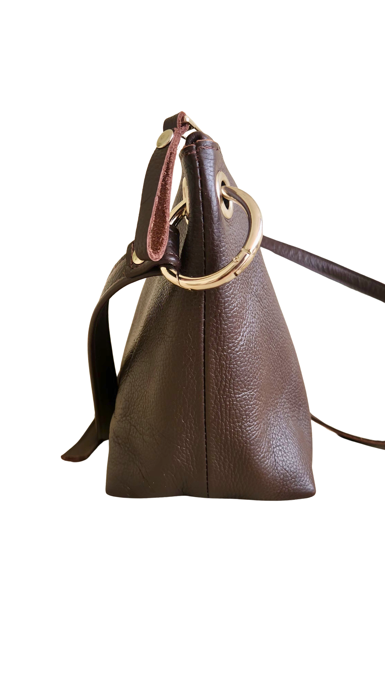 Cartera Colibrí - Color Chocolate - Cuero LWG - Hecho a mano 3