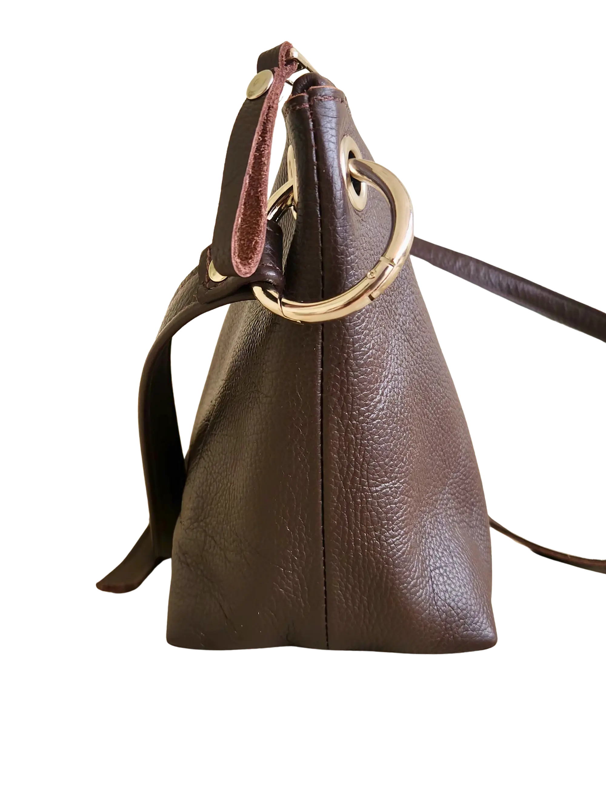 Cartera Isolda Chocolate - Cuero LWG - Hecho a mano 2