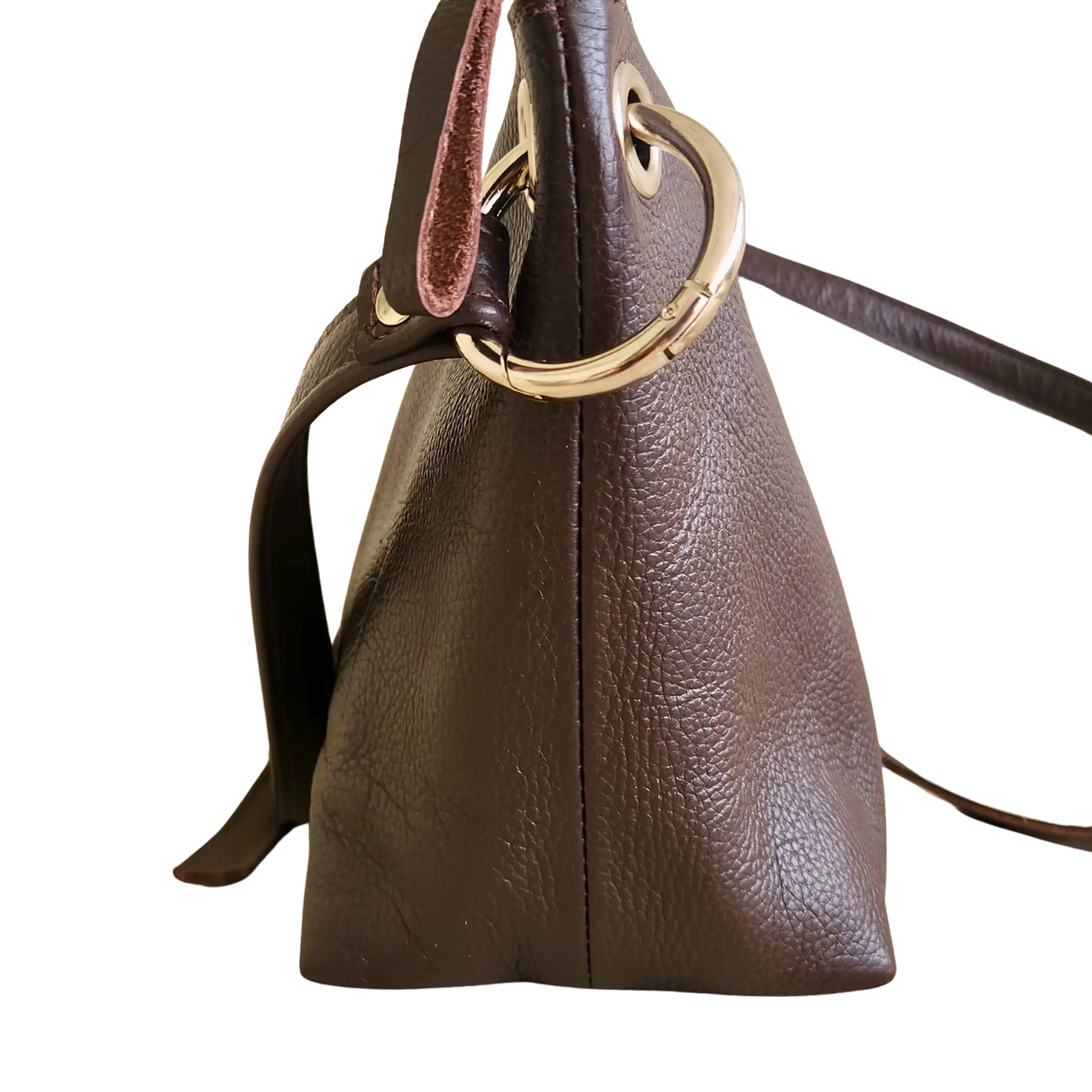 Cartera Isolda Chocolate - Cuero LWG - Hecho a mano 2