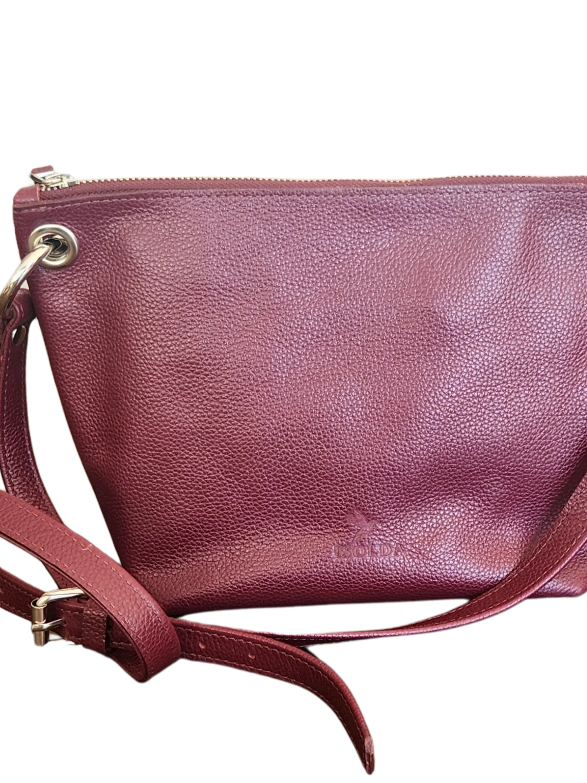 Cartera Isolda Burdeo - Cuero LWG - Hecho a mano 1