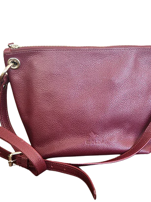 Cartera Isolda Burdeo - Cuero LWG - Hecho a mano