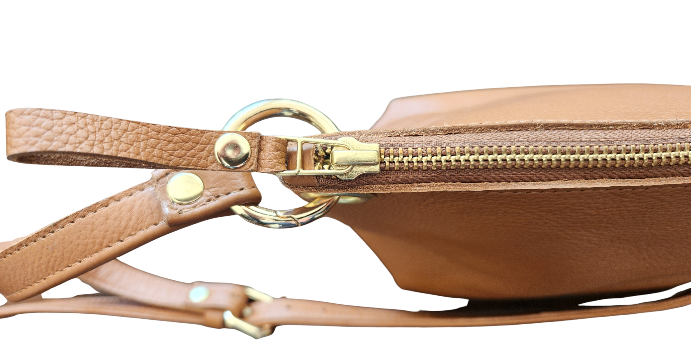 Cartera Colibrí  - Color Caramelo - Cuero LWG - Hecho a mano 5