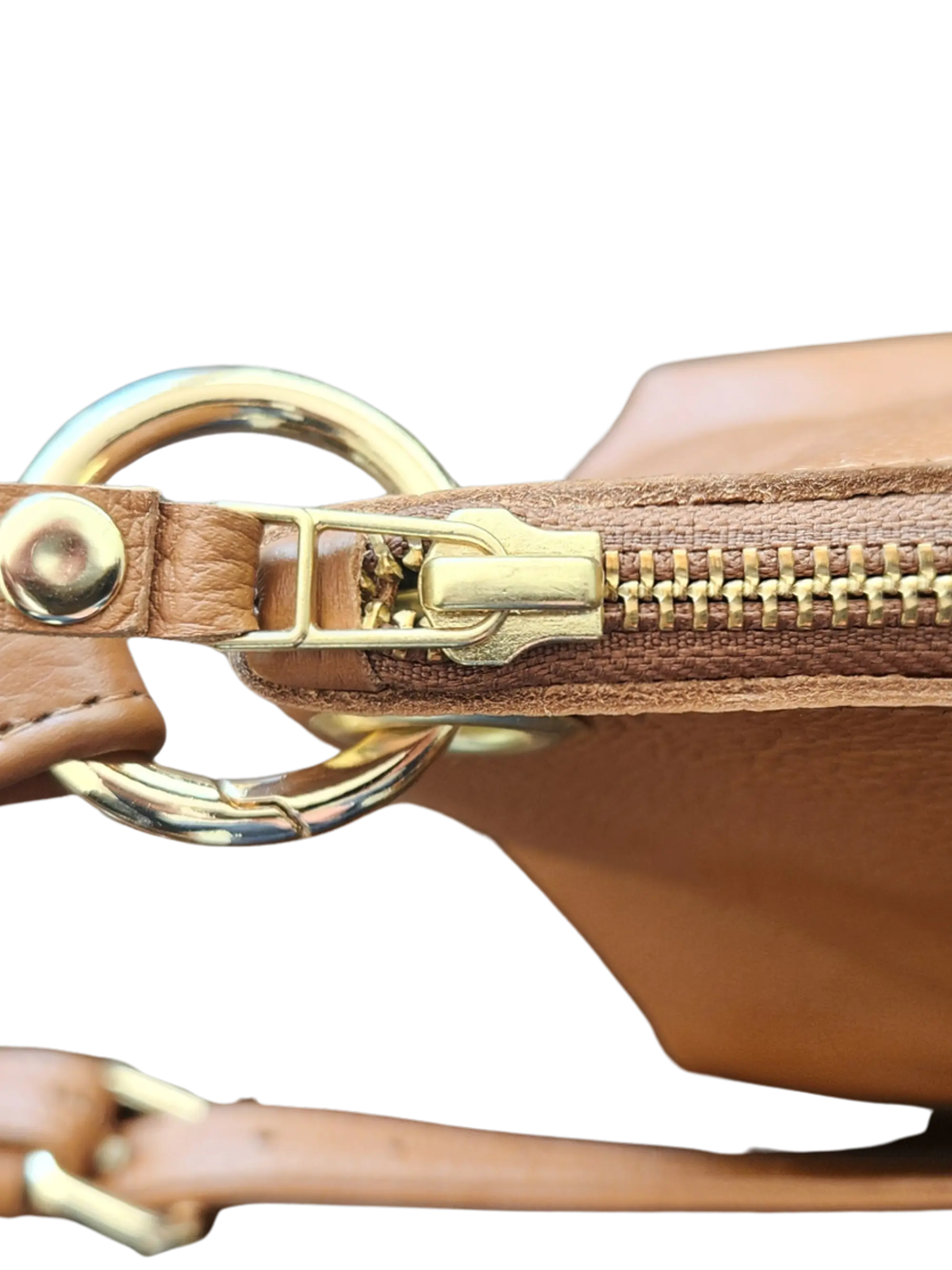 Cartera Isolda Caramelo - Cuero LWG - Hecho a mano 4