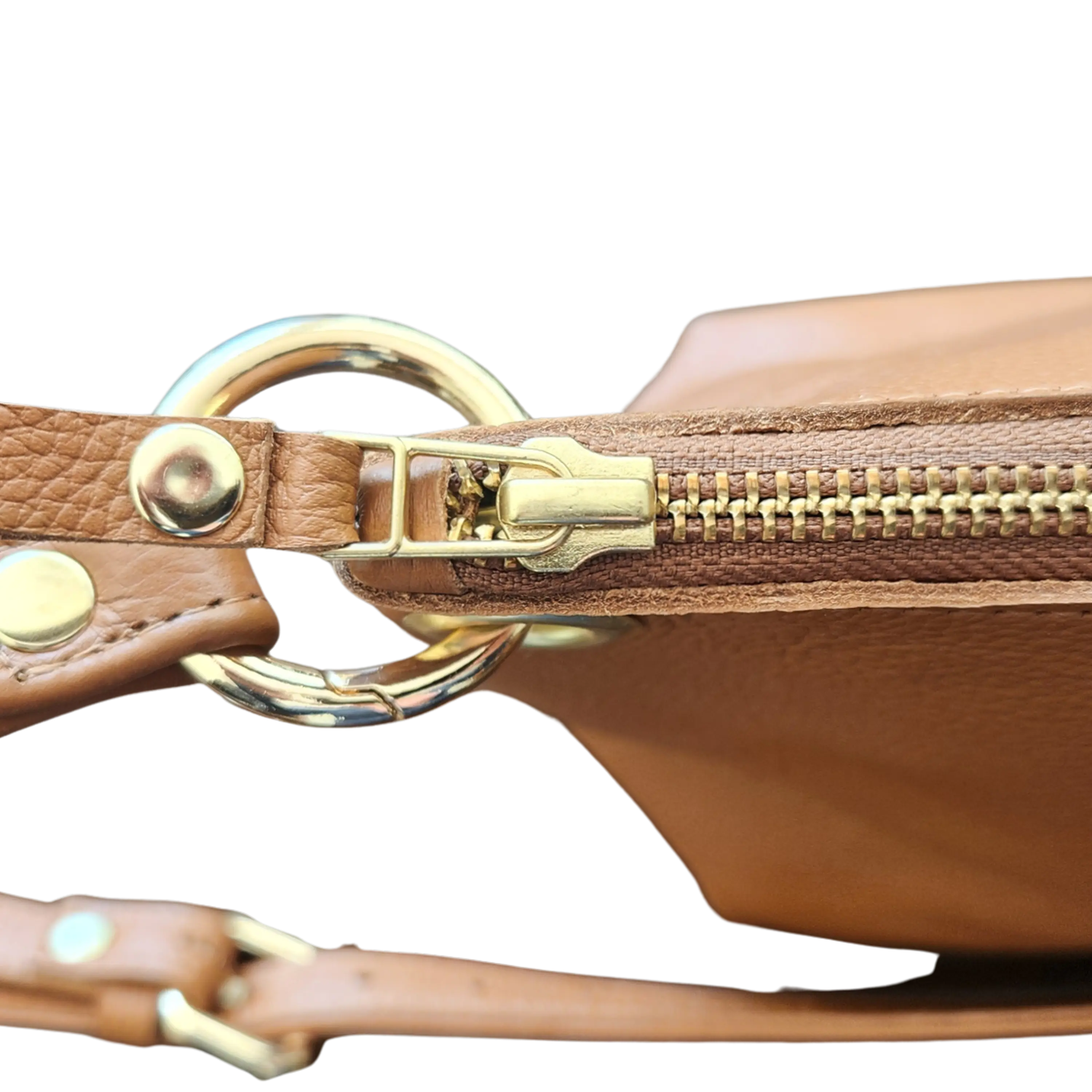 Cartera Isolda Caramelo - Cuero LWG - Hecho a mano 4