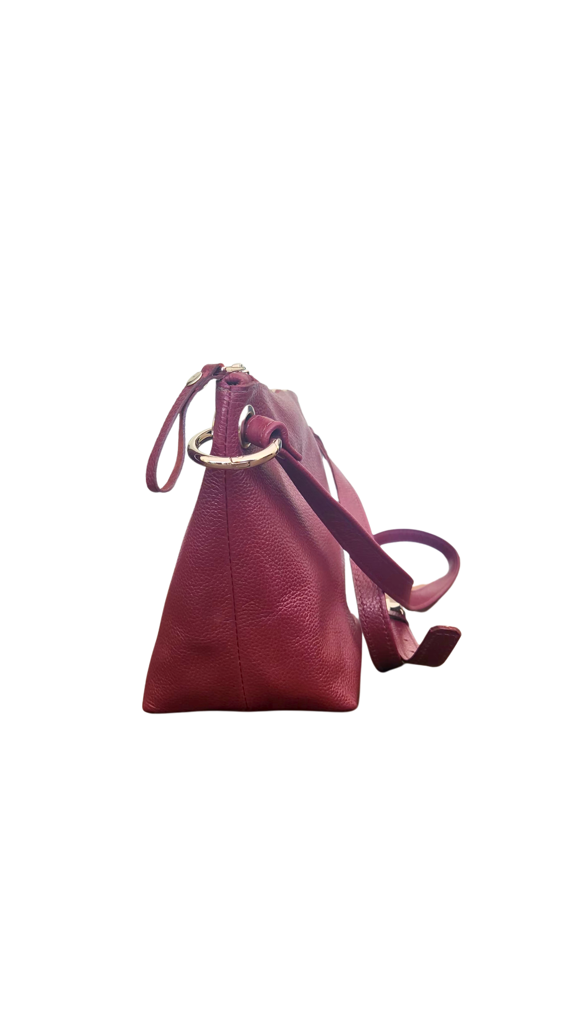 Cartera Colibrí  - Color Burdeo - Cuero LWG - Hecho a mano 5