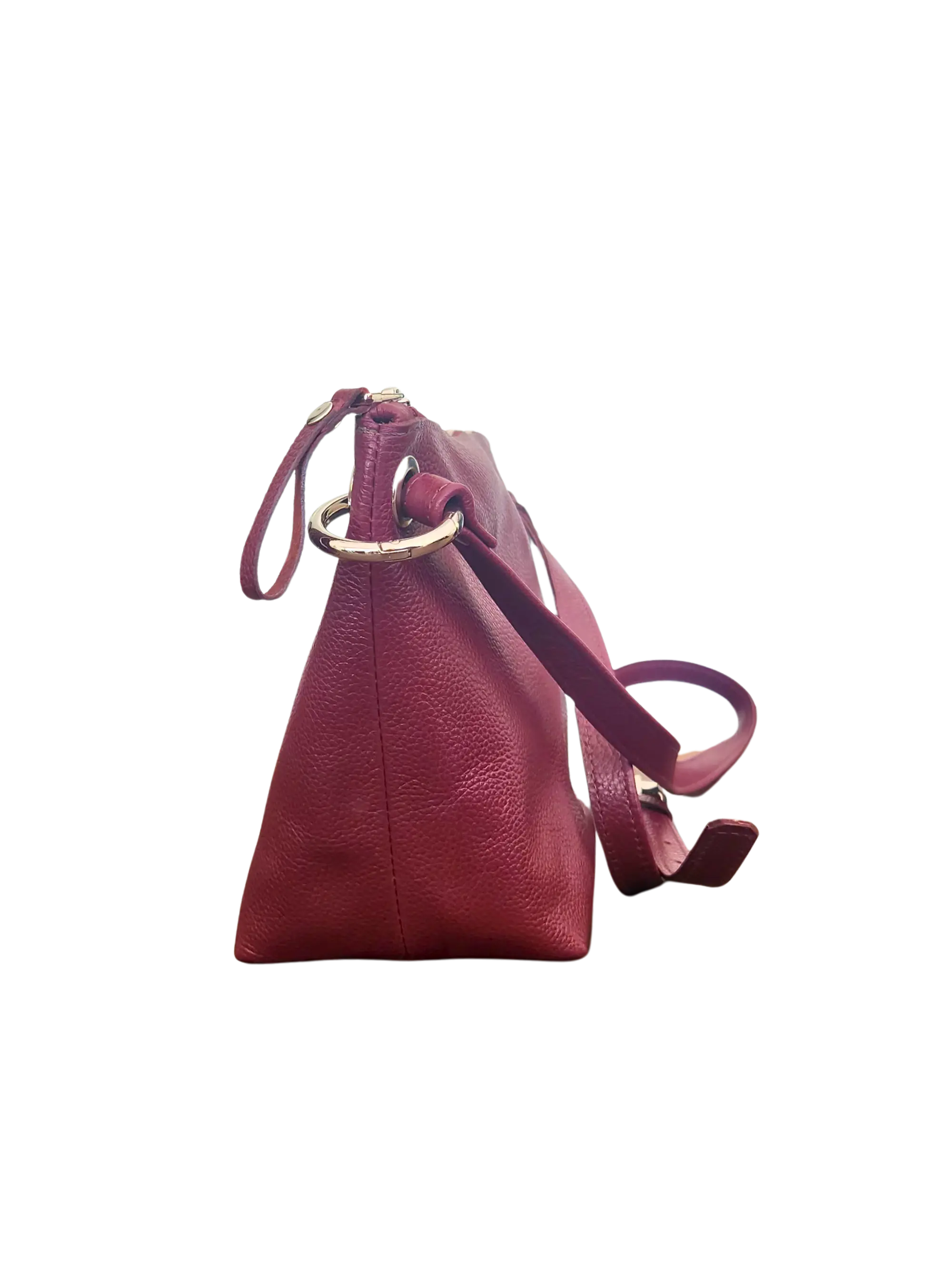 Cartera Isolda Burdeo - Cuero LWG - Hecho a mano 2