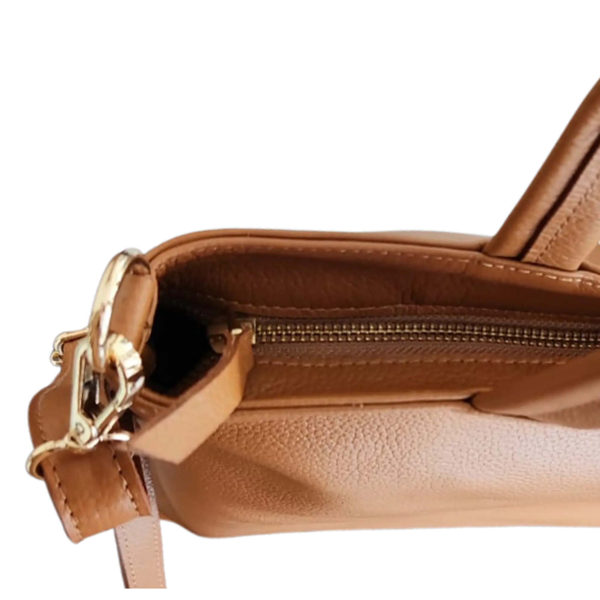 Cartera Atacama Caramelo -  Cuero LWG - Hecho a mano  2