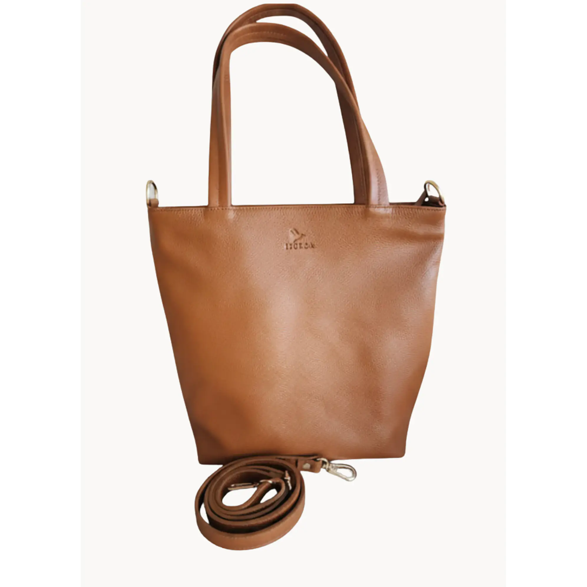 Tote Colibrí  Caramelo - Cuero LWG - Hecho a mano 1