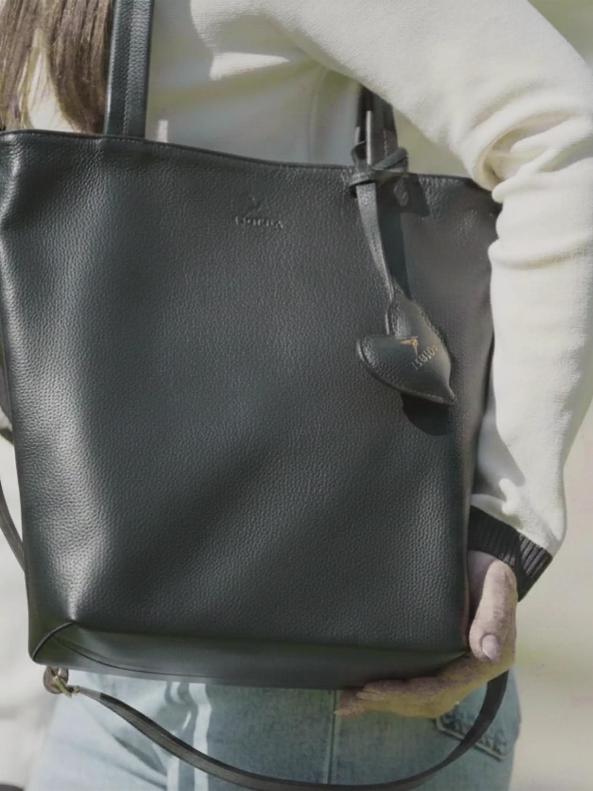 Tote Colibrí Negro - Cuero LWG - Hecho a mano 8
