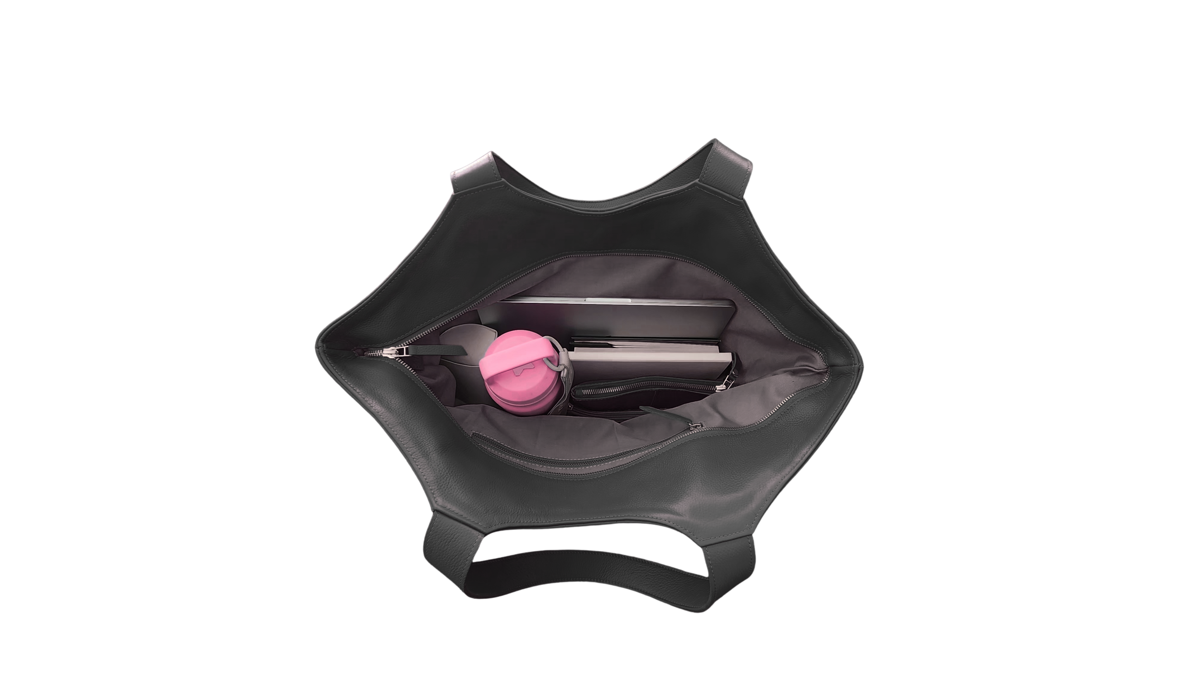 Shopper Isolda - Color Negro - Cuero LWG - Hecho a mano 6