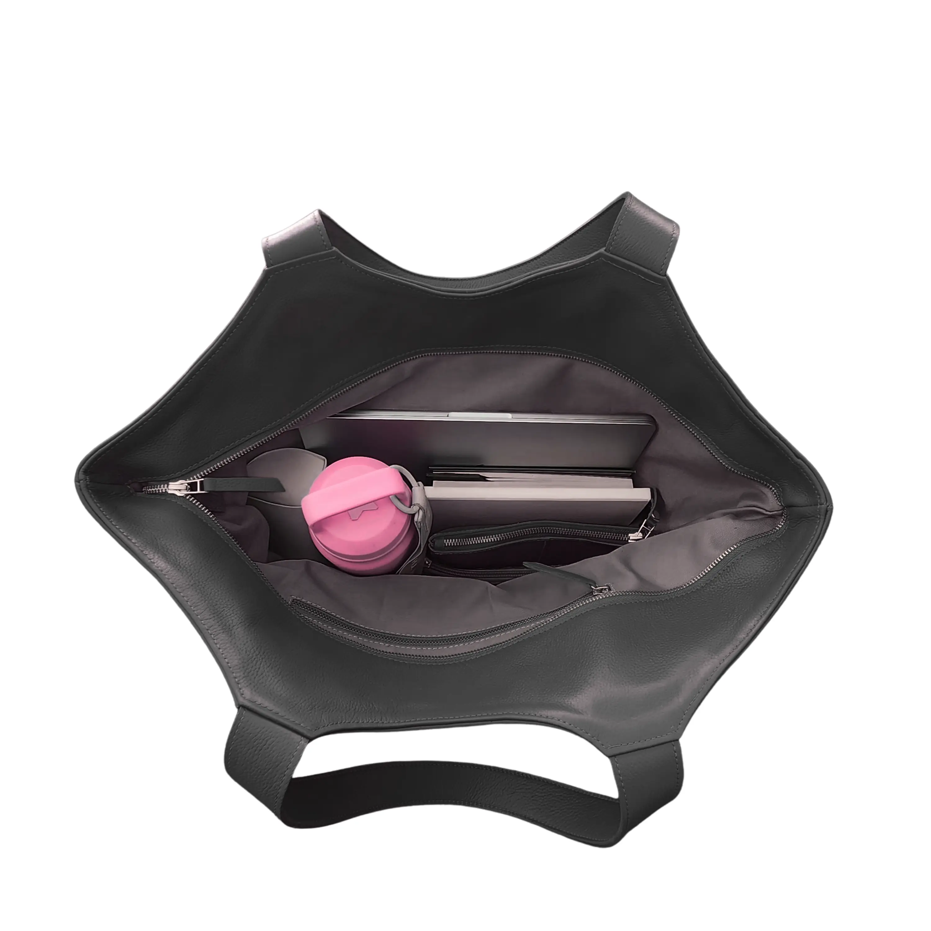 Shopper Isolda Negro - Cuero LWG - Hecho a mano 4