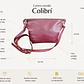 Cartera Colibrí Burdeo - Cuero LWG - Hecho a mano - Miniatura 2