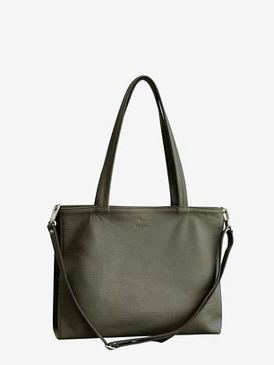 Cartera Atacama Verde - Cuero LWG - Hecho a mano 