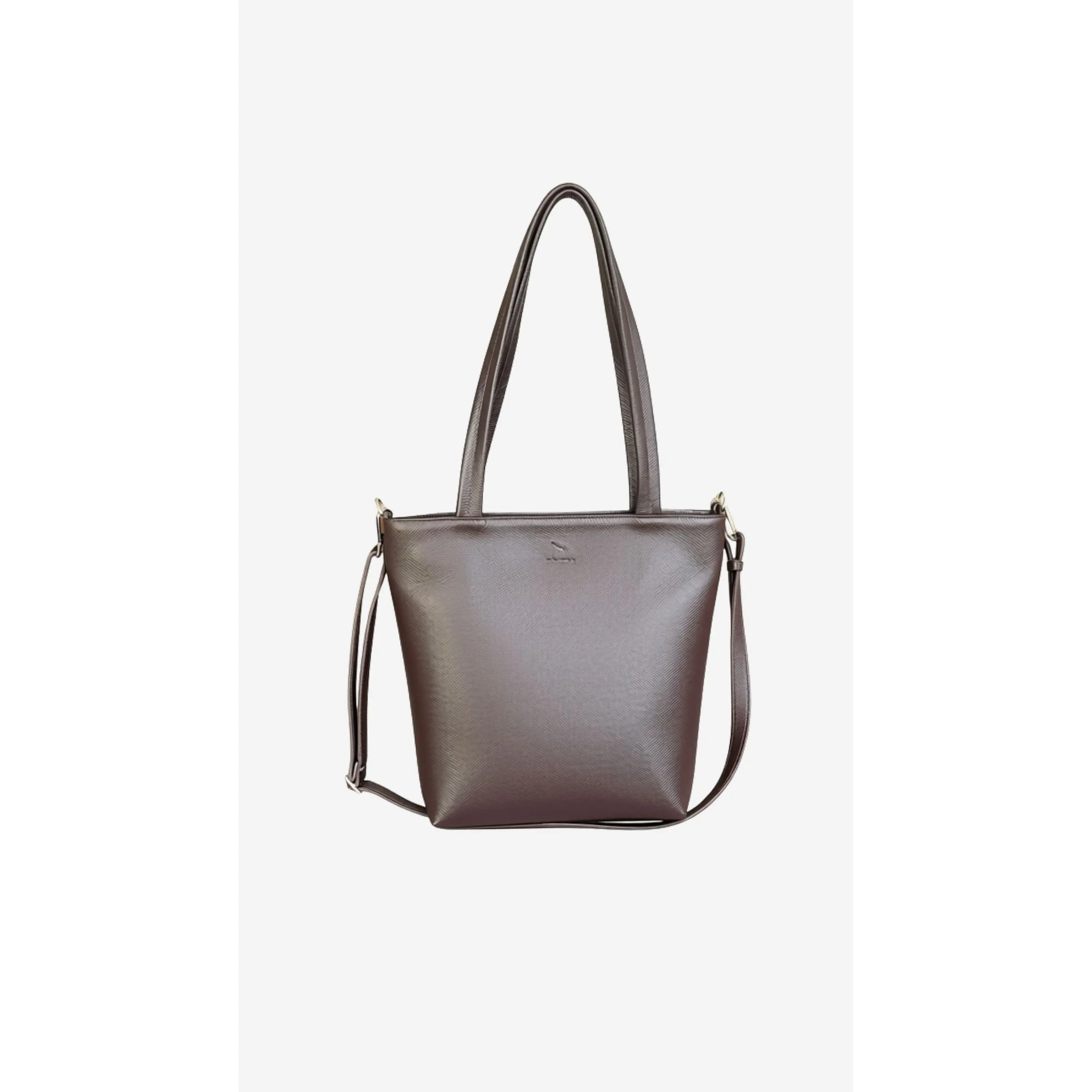 Tote Colibrí Chocolate - Cuero LWG - Hecho a mano  1