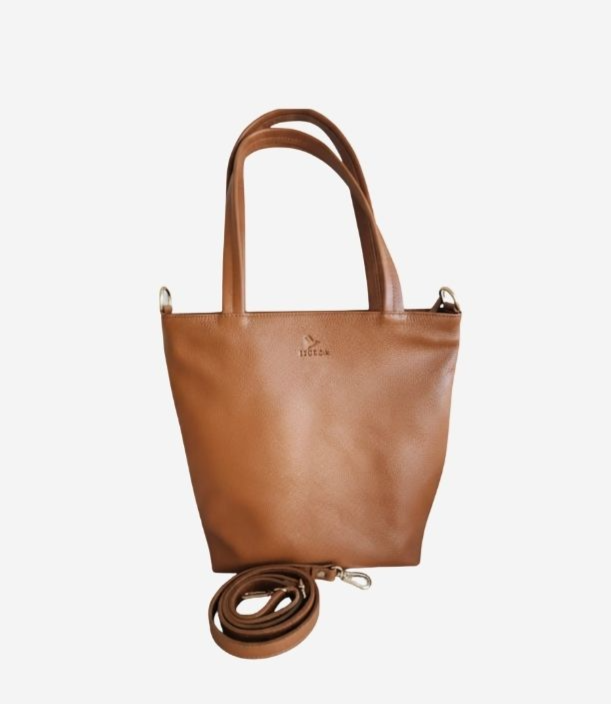 Tote Colibrí  - Color Caramelo - Cuero LWG - Hecho a mano 2
