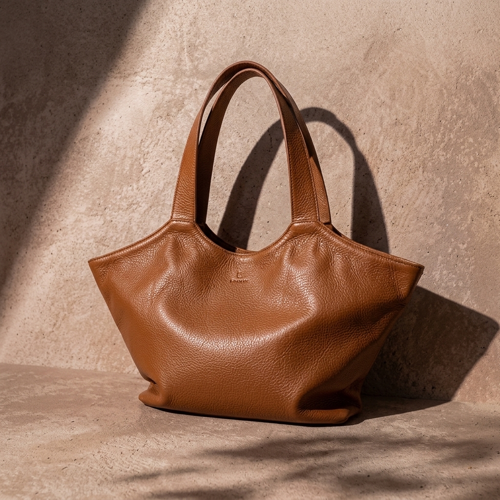 Shopper Isolda - Color Caramelo - Cuero LWG - Hecho a mano 2