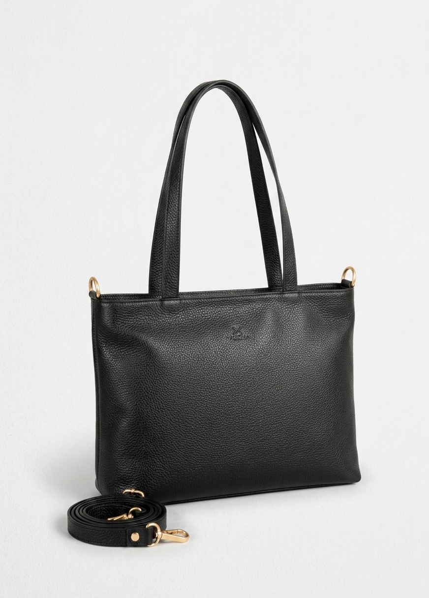 Tote Atacama - Color Negro - Cuero LWG - Hecho a mano  1