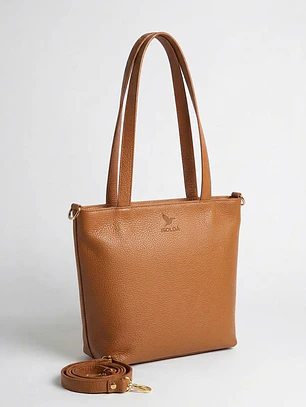 Tote Colibrí  - Color Caramelo - Cuero LWG - Hecho a mano