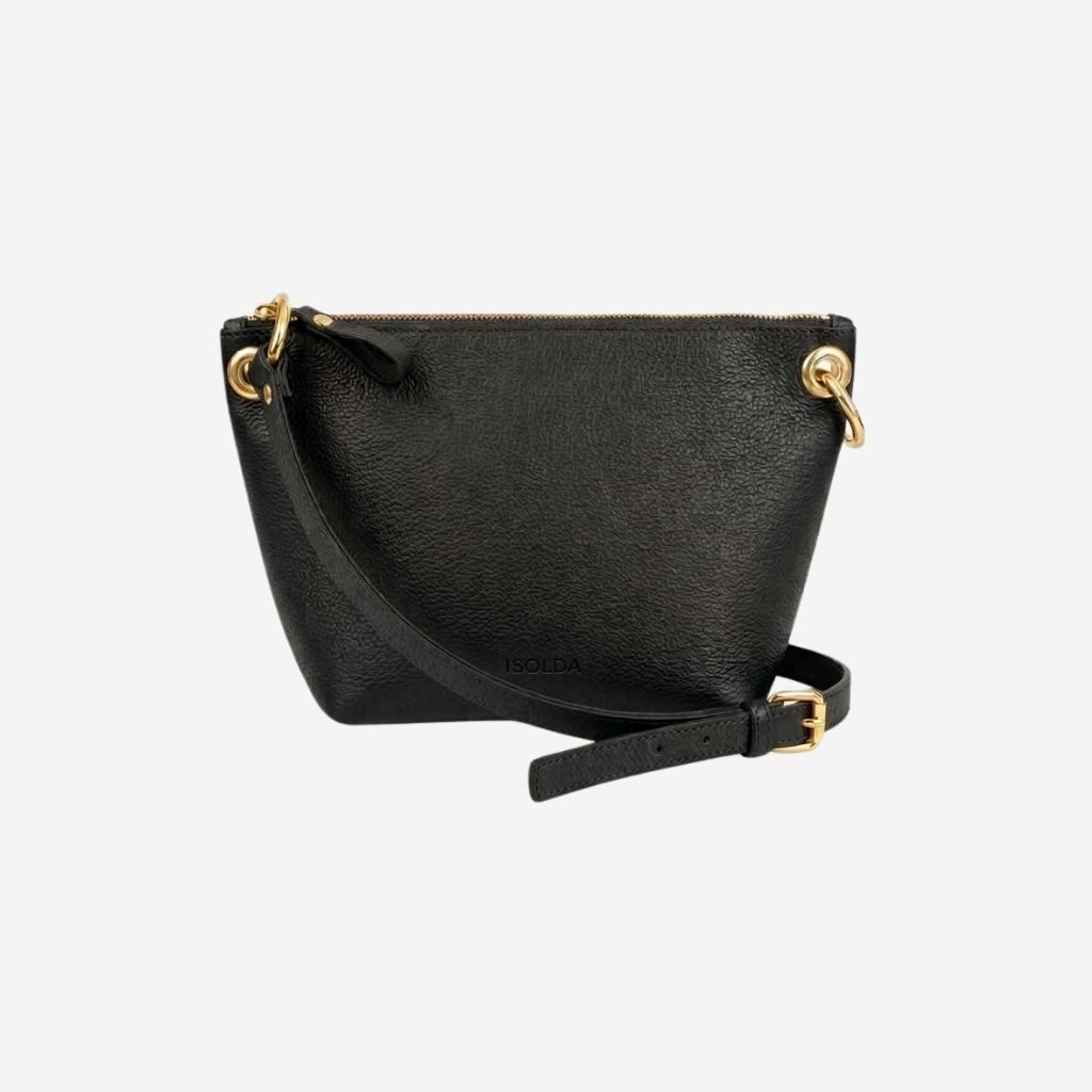 Cartera Colibrí - Color Negro - Cuero LWG - Hecho a mano 1
